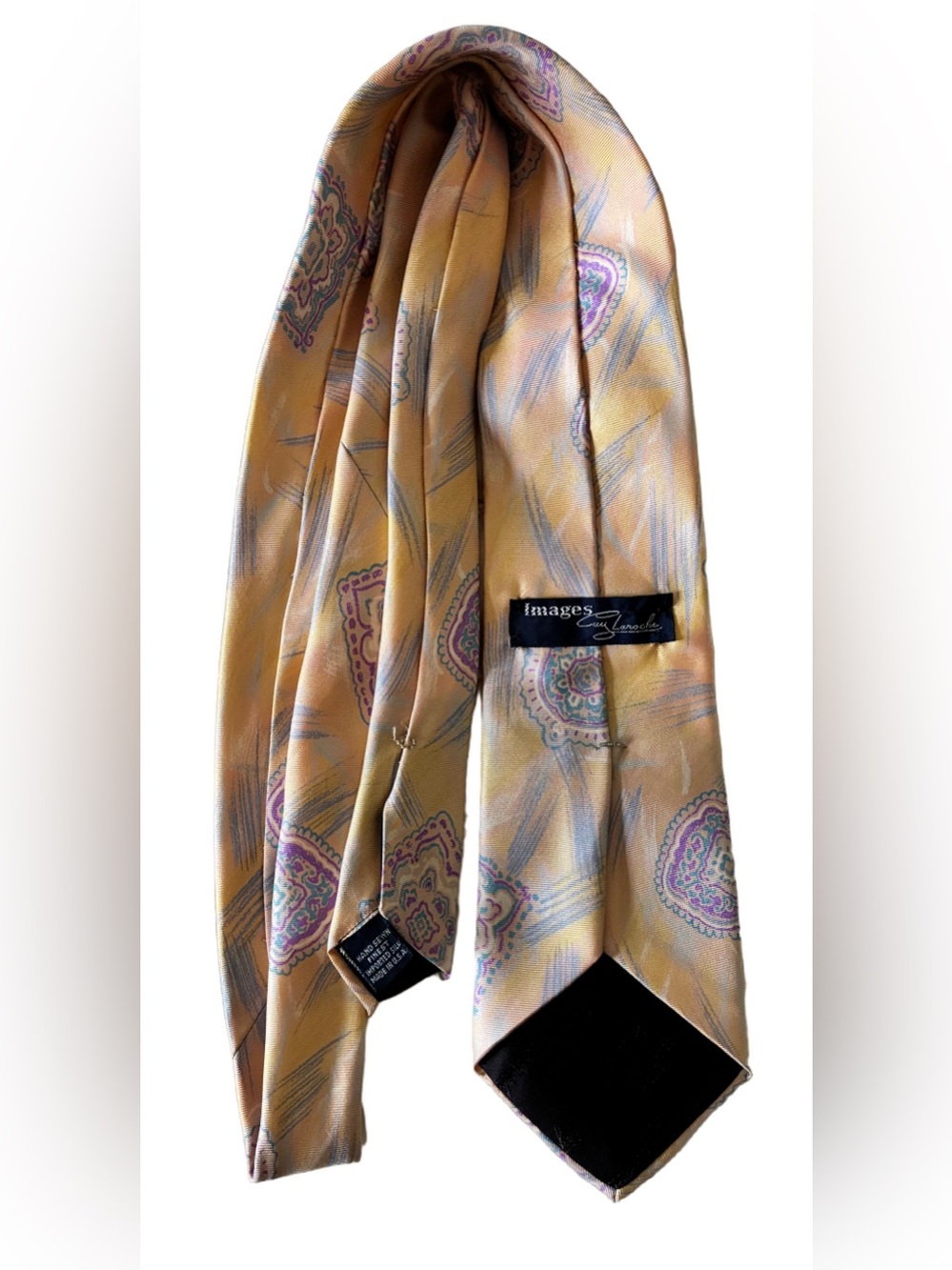 Vintage Silk Designer Tie – Images by Guy Laroche paisley